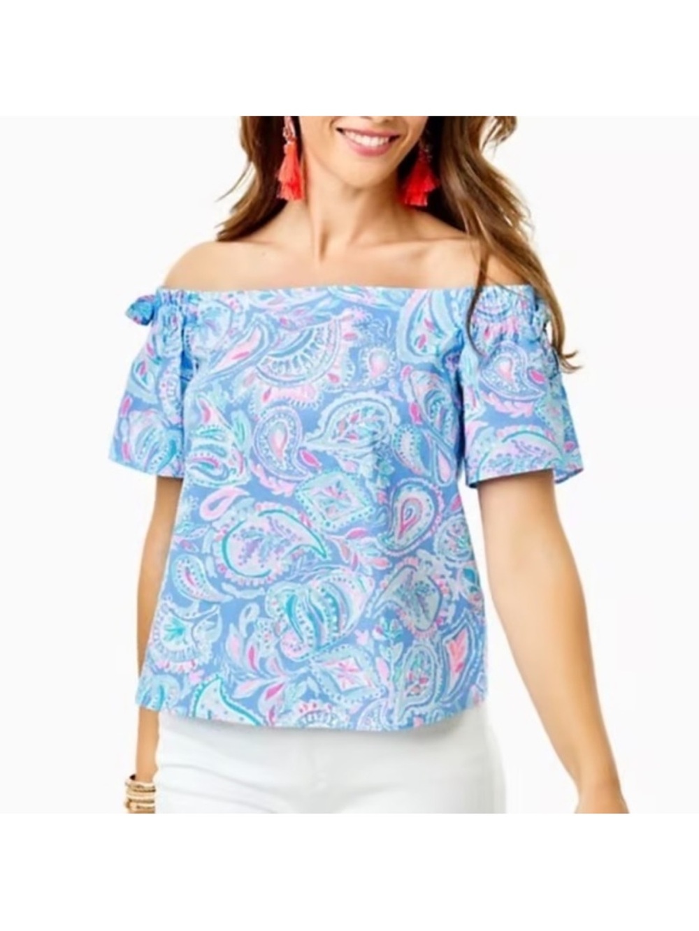 Lily Pulitzer Tamara Top Fish Kisses Size XS